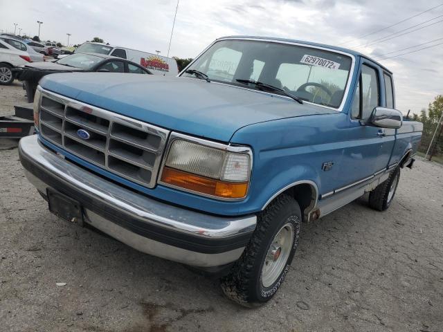 1FTEX15N4PKA51172 - 1993 FORD F-150 BLUE photo 2