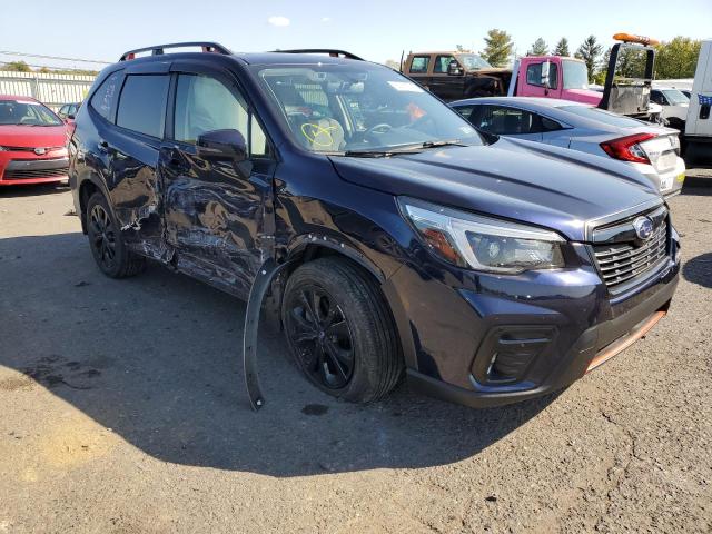 JF2SKARC7MH521246 - 2021 SUBARU FORESTER S BLUE photo 1