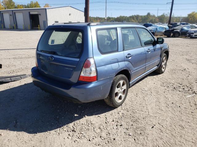 JF1SG65617H745572 - 2007 SUBARU FORESTER BLUE photo 4