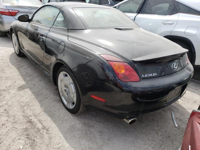 JTHFN48Y220024248 - 2002 LEXUS SC 430 BLACK photo 3