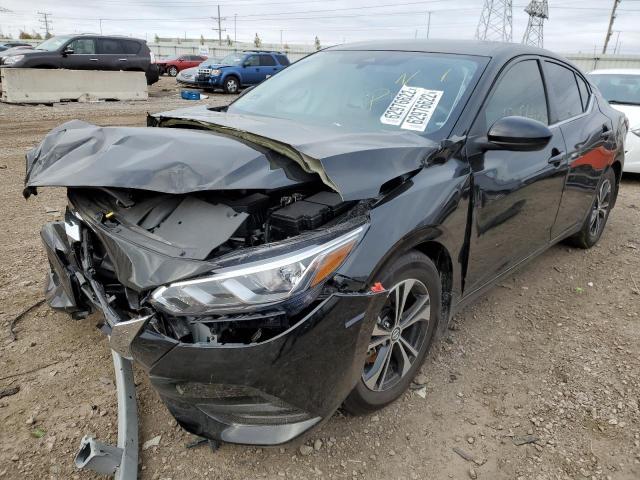 3N1AB8CV6NY245342 - 2022 NISSAN SENTRA SV BLACK photo 2