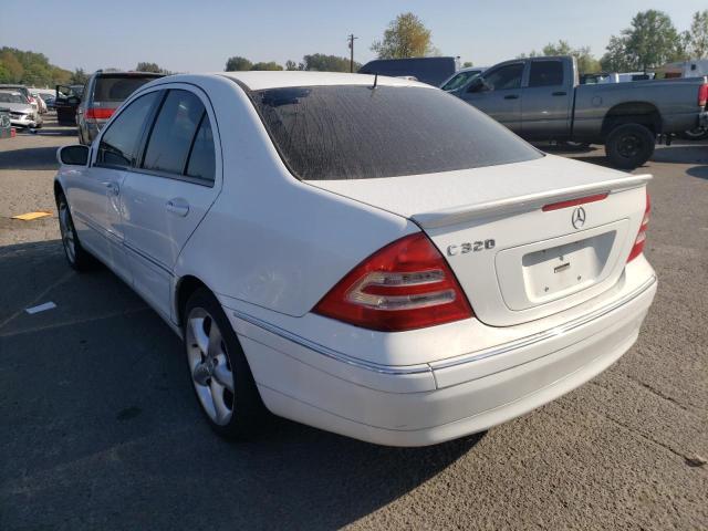 WDBRF64J51F047338 - 2001 MERCEDES-BENZ C320 WHITE photo 3