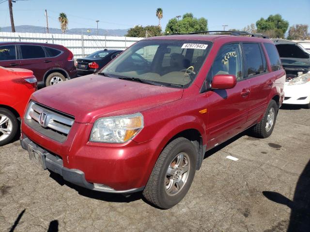 5FNYF28506B018750 - 2006 HONDA PILOT EX-L BURGUNDY photo 2