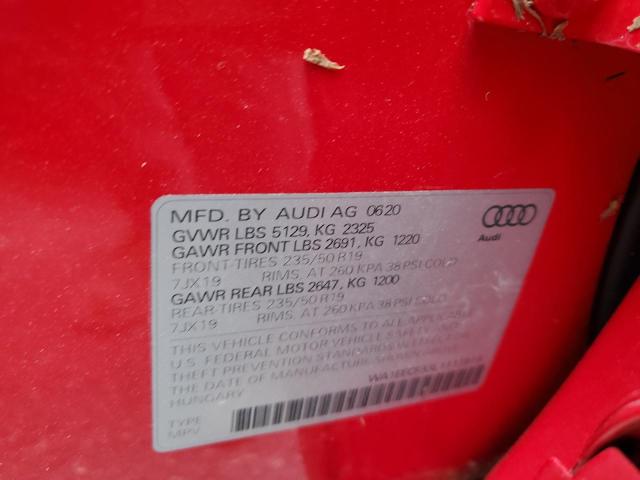 WA1EECF33L1111919 - 2020 AUDI Q3 PREMIUM RED photo 10