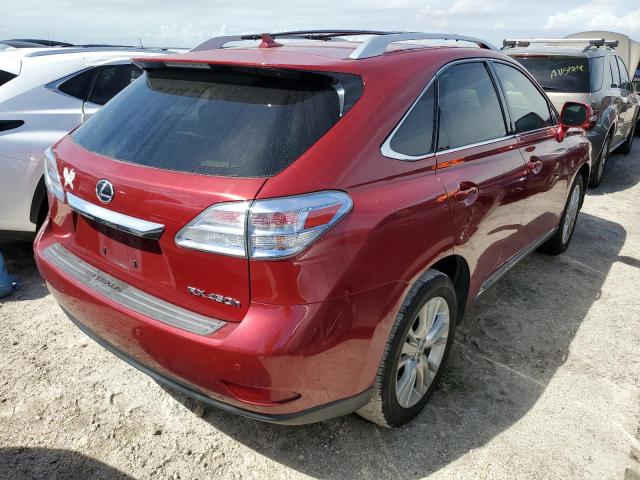 JTJBC1BA0B2041437 - 2011 LEXUS RX 450 RED photo 4