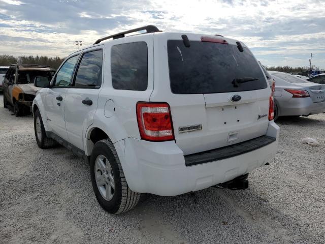 1FMCU5K36AKC96908 - 2010 FORD ESCAPE HYB WHITE photo 3