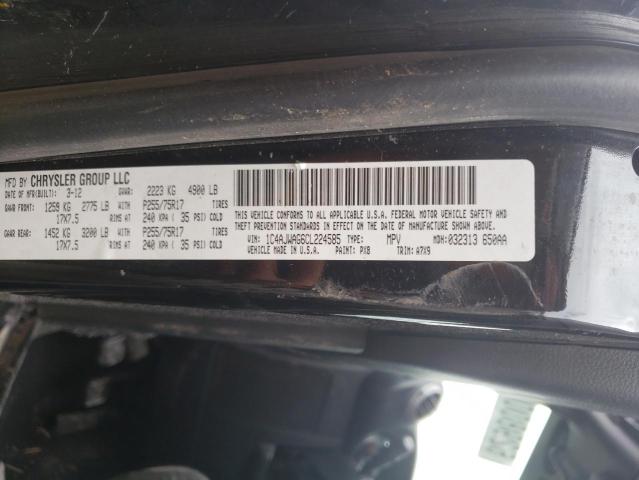 1C4AJWAG6CL224585 - 2012 JEEP WRANGLER S BLACK photo 10