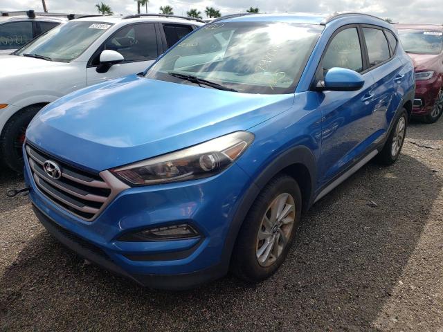 KM8J33A47JU600390 - 2018 HYUNDAI TUCSON SEL BLUE photo 2