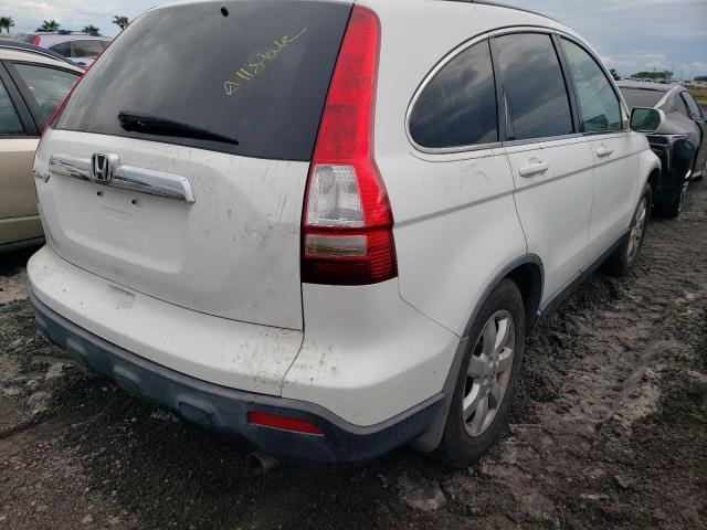 JHLRE387X9C007953 - 2009 HONDA CR-V EXL WHITE photo 4