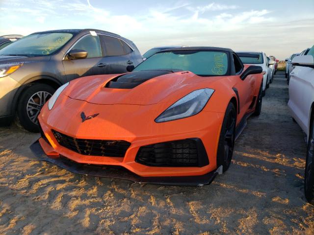 1G1Y53D93K5801101 - 2019 CHEVROLET CORVETTE Z ORANGE photo 10