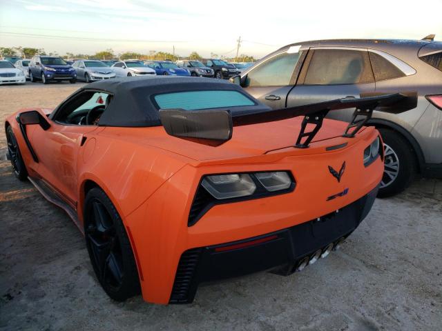 1G1Y53D93K5801101 - 2019 CHEVROLET CORVETTE Z ORANGE photo 3