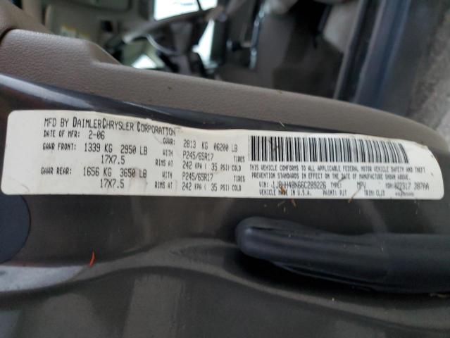 1J8HH48N66C289226 - 2006 JEEP COMMANDER 石墨色 照片 10