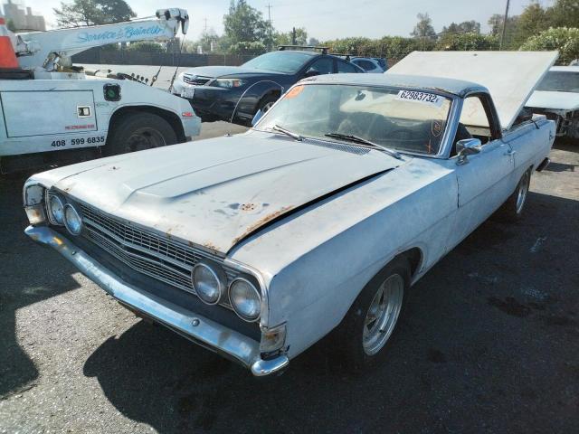 8K48F145076 - 1968 FORD RANCHERO BLUE photo 2