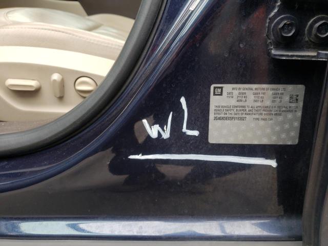 2G4GK5EX5F9183627 - 2015 BUICK REGAL BLUE photo 9