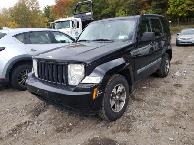 1J8GN28K28W182089 - 2008 JEEP LIBERTY BLACK photo 2