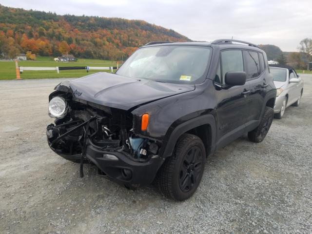 ZACNJBAB2KPK92582 - 2019 JEEP RENEGADE S BLACK photo 2