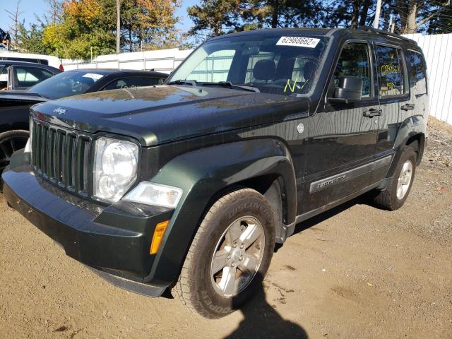 1J4PN2GK0BW502469 - 2011 JEEP LIBERTY SP GREEN photo 2