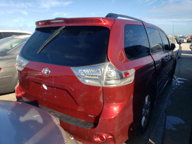 5TDXK3DC9DS289834 - 2013 TOYOTA SIENNA SPO RED photo 4