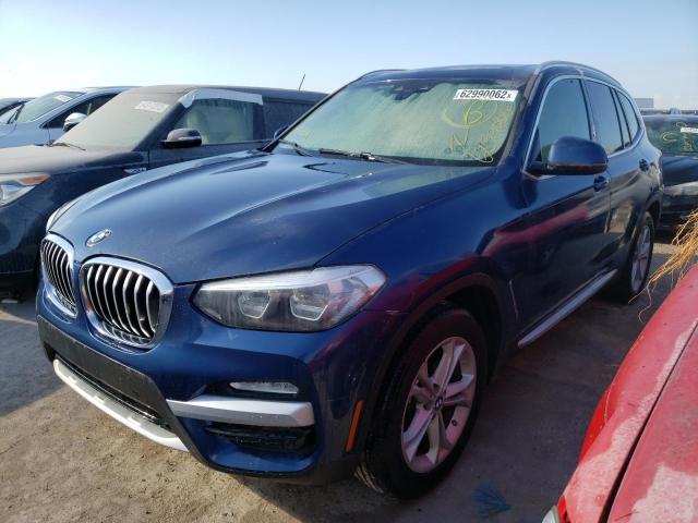 5UXTR7C51KLR52864 - 2019 BMW X3 SDRIVE3 BLUE photo 2