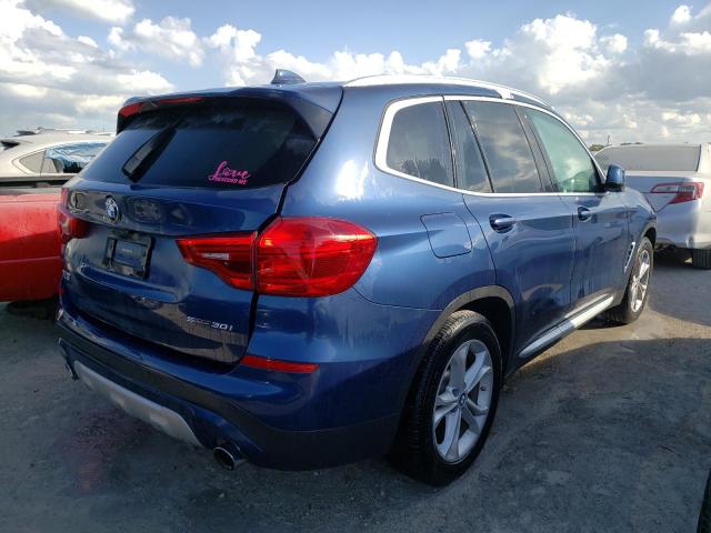 5UXTR7C51KLR52864 - 2019 BMW X3 SDRIVE3 BLUE photo 4