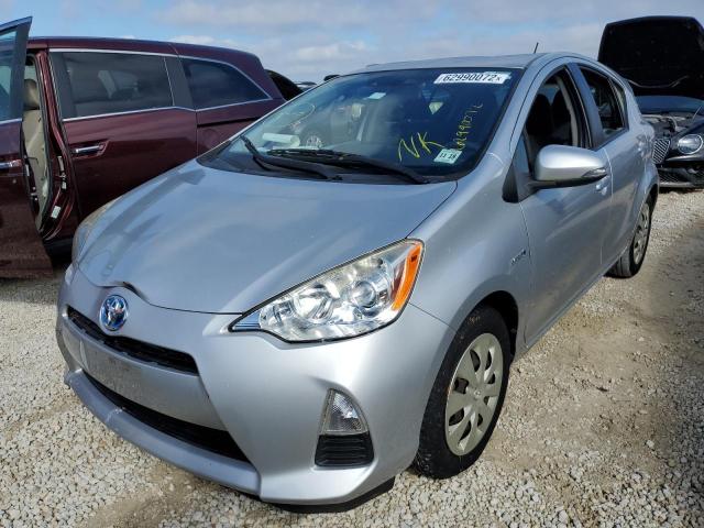 JTDKDTB39E1074492 - 2014 TOYOTA PRIUS C SILVER photo 2