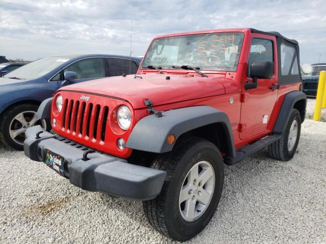 1C4AJWAG2HL668893 - 2017 JEEP WRANGLER S RED photo 2