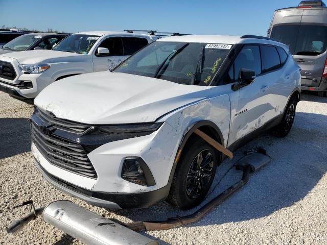 3GNKBCR42NS136227 - 2022 CHEVROLET BLAZER 2LT WHITE photo 2