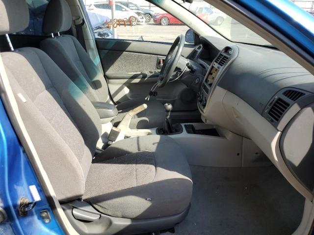 KNAFE121865253194 - 2006 KIA SPECTRA LX BLUE photo 5