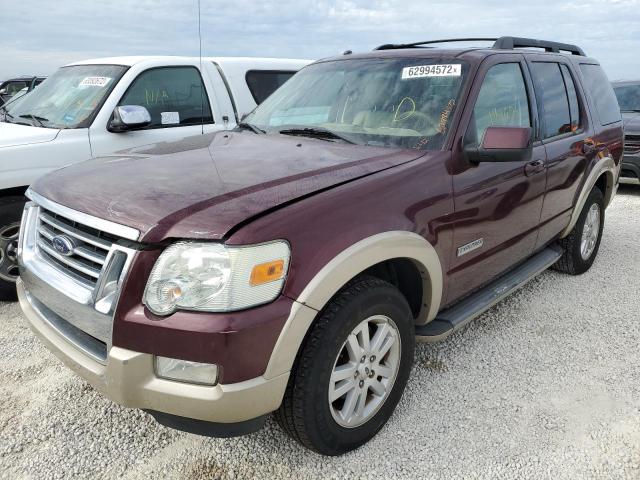 1FMEU74E38UA54451 - 2008 FORD EXPLORER E MAROON photo 2