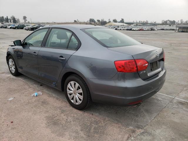 3VW2K7AJ7DM236535 - 2013 VOLKSWAGEN JETTA BASE GRAY photo 3