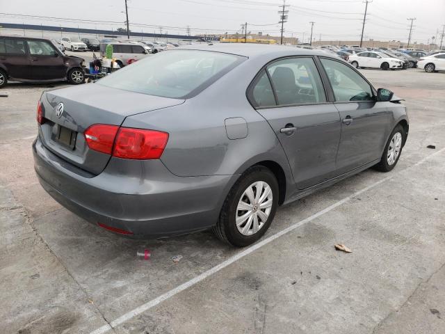 3VW2K7AJ7DM236535 - 2013 VOLKSWAGEN JETTA BASE GRAY photo 4