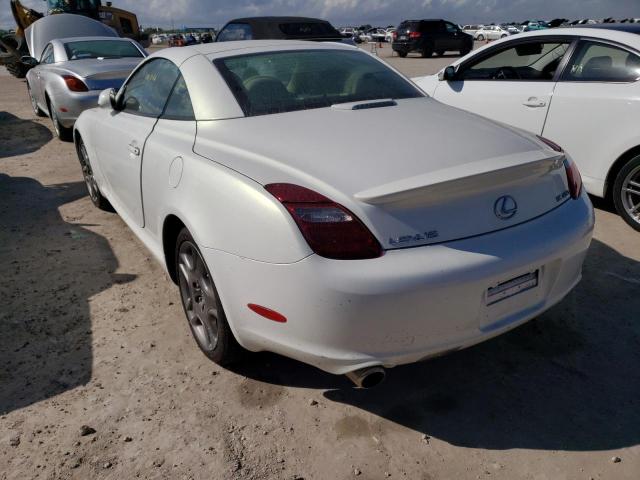 JTHFN48Y169009614 - 2006 LEXUS SC 430 WHITE photo 3