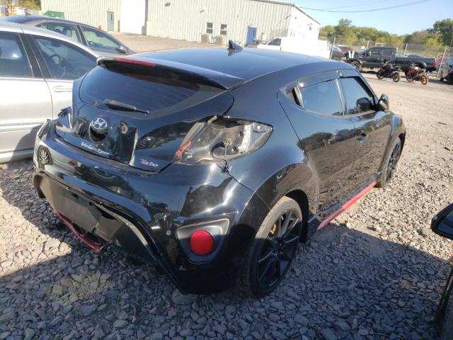 KMHTC6AE4EU191404 - 2014 HYUNDAI VELOSTER T BLACK photo 4