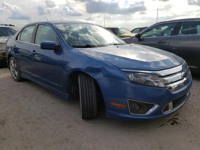 3FAHP0KC9AR207502 - 2010 FORD FUSION SPO BLUE photo 1