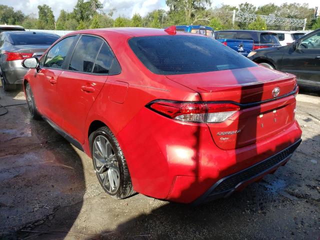 5YFS4MCEXMP096548 - 2021 TOYOTA COROLLA SE RED photo 3