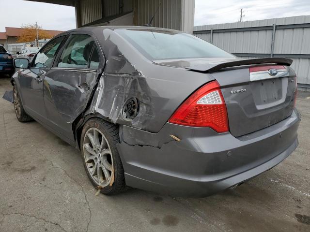 3FAHP0CG1CR208390 - 2012 FORD FUSION SEL GRAY photo 3