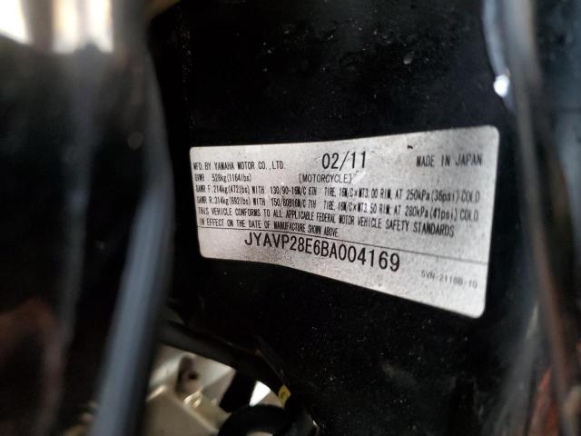 JYAVP28E6BA004169 - 2011 YAMAHA XV1700 AS BLACK photo 10