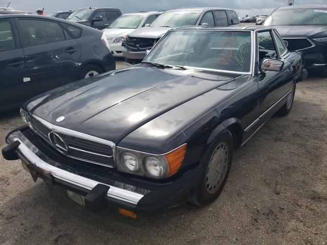 WDBBA48D6HA072068 - 1987 MERCEDES-BENZ 560 SL BLACK photo 2