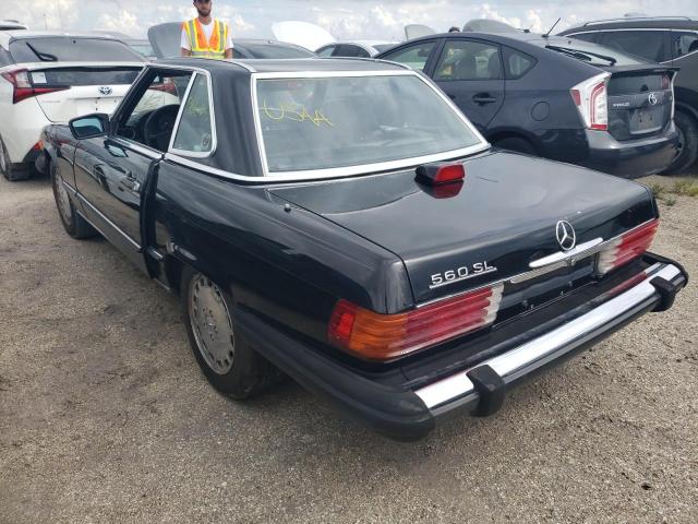 WDBBA48D6HA072068 - 1987 MERCEDES-BENZ 560 SL BLACK photo 3