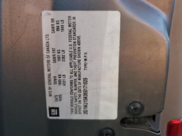 2G1WJ15K069171829 - 2006 CHEVROLET MONTE CARL 灰色 照片 10