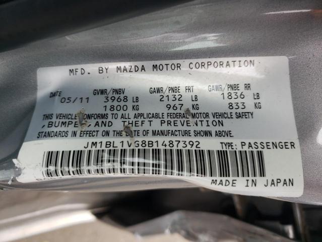 JM1BL1VG8B1487392 - 2011 MAZDA 3 I SILVER photo 10