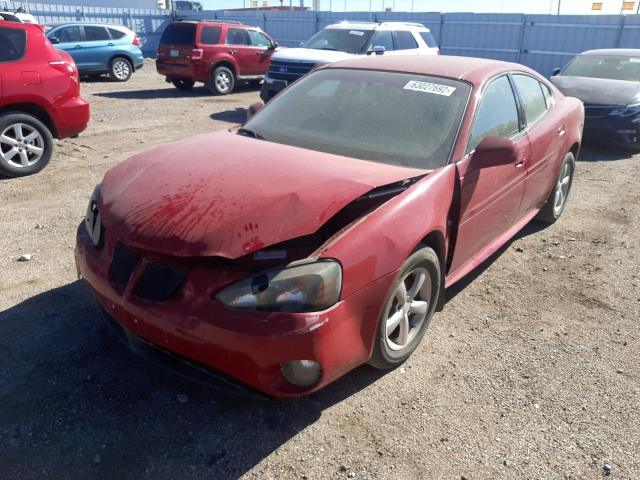 2G2WP552881119576 - 2008 PONTIAC GRAND PRIX წითელი ფოტო 2