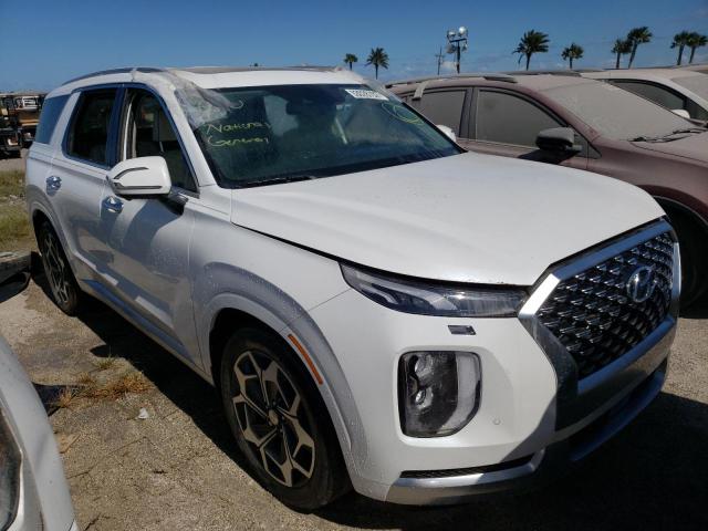 KM8R7DHE5MU187689 - 2021 HYUNDAI PALISADE C WHITE photo 1