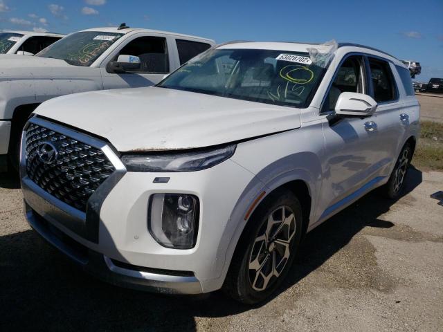 KM8R7DHE5MU187689 - 2021 HYUNDAI PALISADE C WHITE photo 2