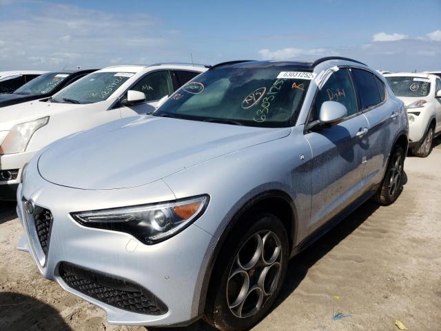 ZASPAKBN3N7D31676 - 2022 ALFA ROMEO STELVIO TI SILVER photo 2