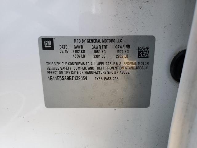 1G11E5SA9GF129864 - 2016 CHEVROLET MALIBU LIM 白色 照片 10