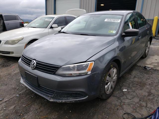 3VW2K7AJ9CM353919 - 2012 VOLKSWAGEN JETTA BASE GRAY photo 2
