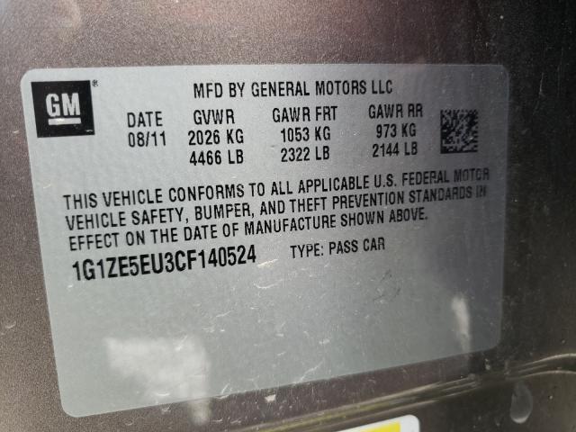 1G1ZE5EU3CF140524 - 2012 CHEVROLET MALIBU LTZ თაფლისფერი ფოტო 10