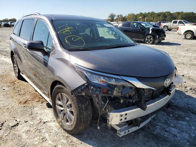 5TDKRKEC7MS001775 - 2021 TOYOTA SIENNA LE GRAY photo 1