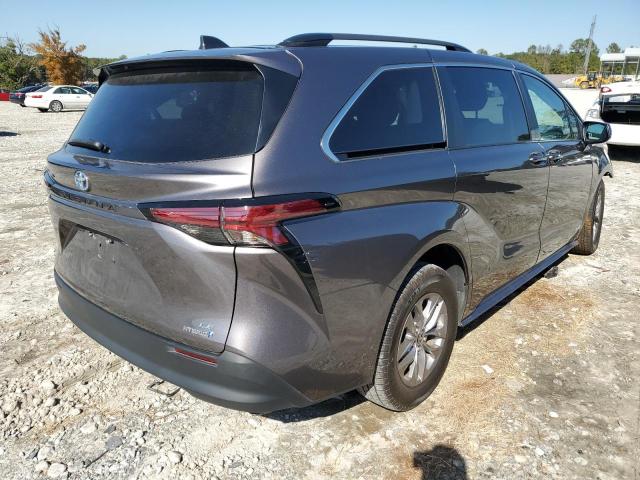 5TDKRKEC7MS001775 - 2021 TOYOTA SIENNA LE GRAY photo 4